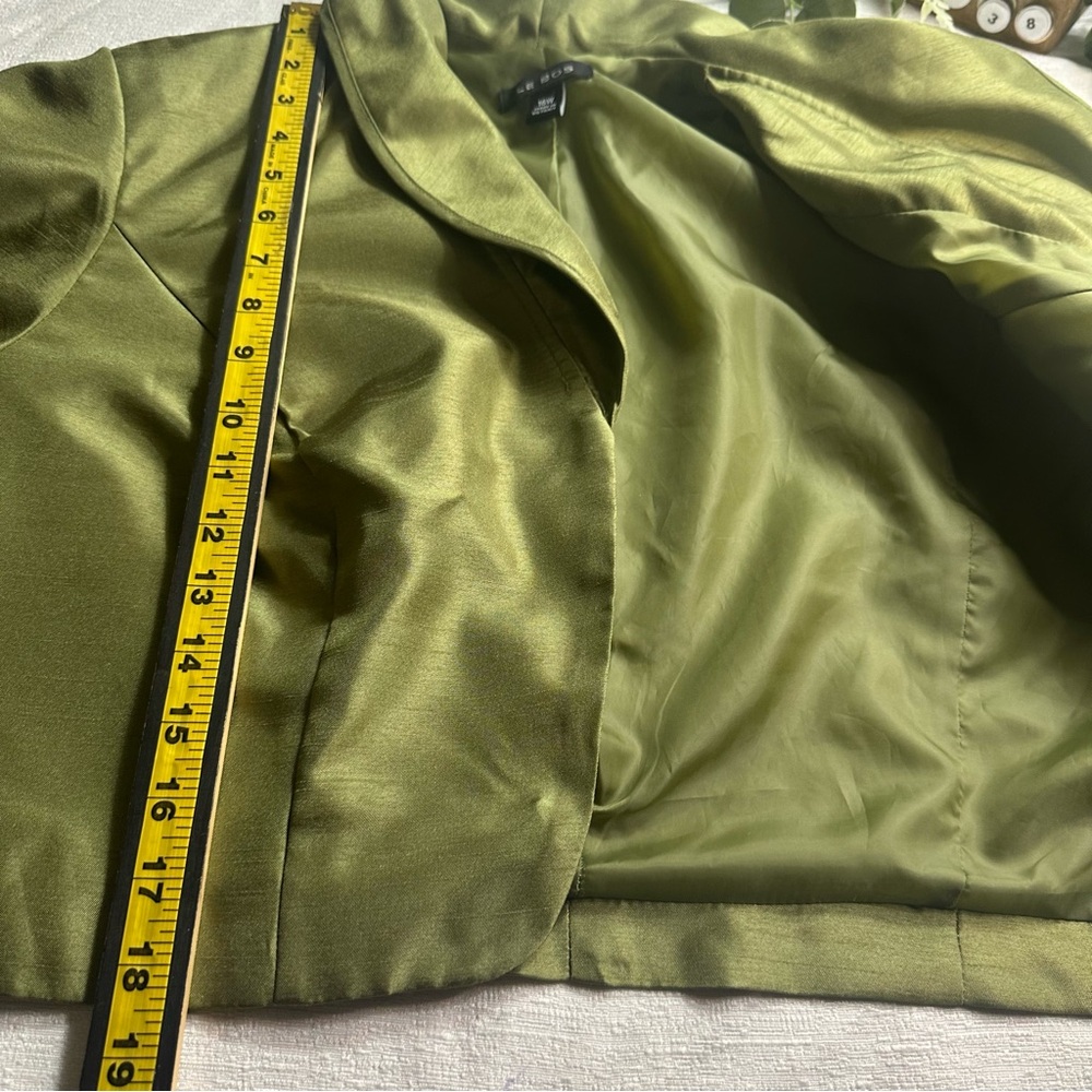 Le Bos Olive Green 2 pc Sleeveless Dress with Bolero Top -Women’s Plus Sz 16W - Picture 12 of 16